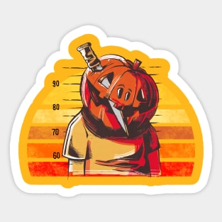 Prisioner pumpkin vintage Sticker